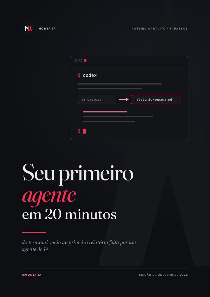 Capa do roteiro Seu primeiro agente em 20 minutos